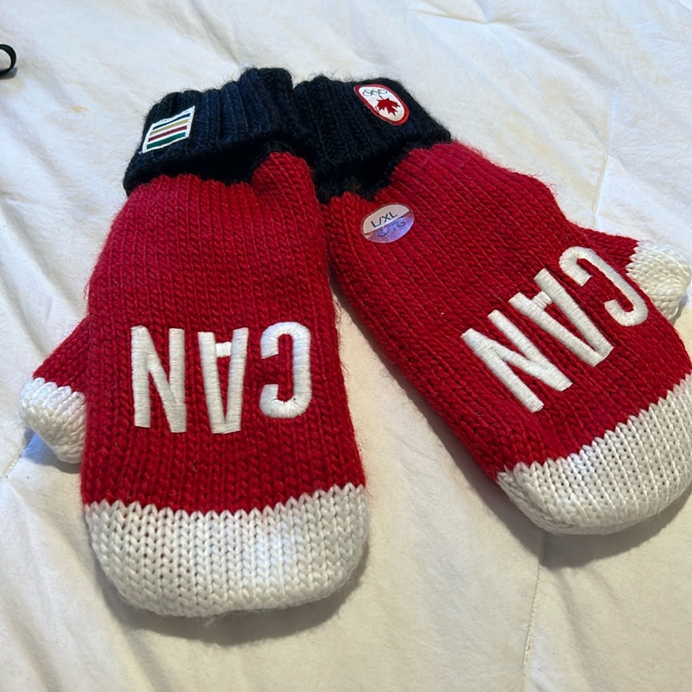 Red and Black CAN Mittens